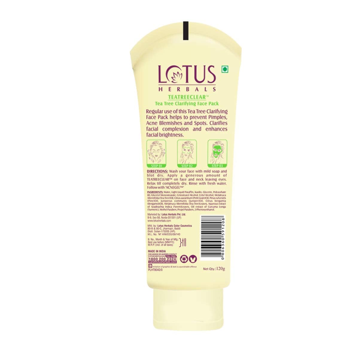 Lotus Herbals Teatreewash Tea Tree Cinnamon Antiacne Oil Control Face Wash 80Gm