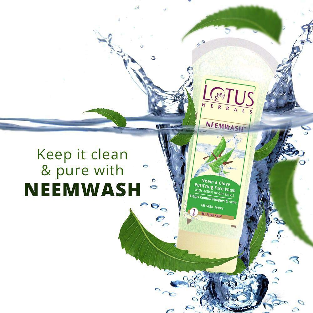 Lotus Herbals Neemwash Neem Clove Purifying Face Wash 80Gm