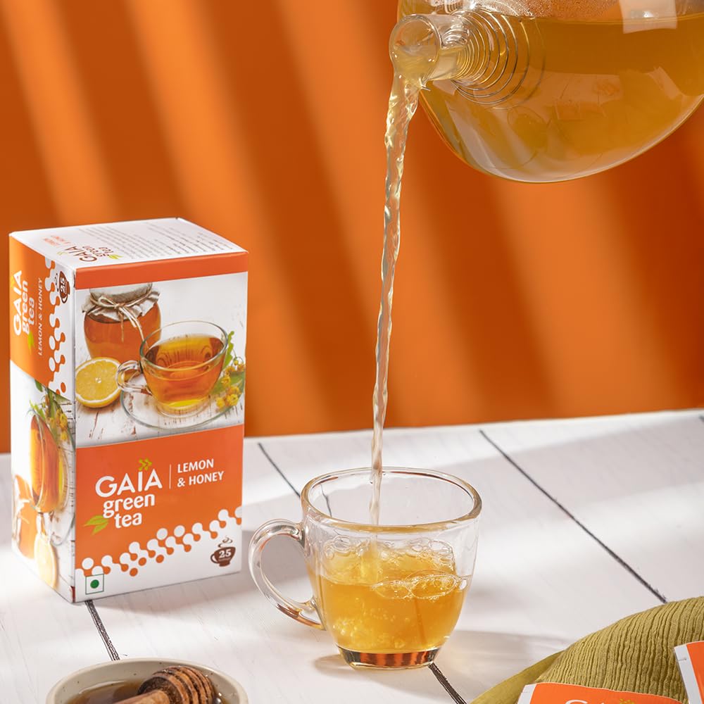 Gaia Green Tea Lemon 25 Tea Bags
