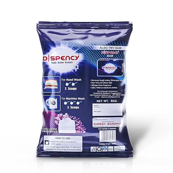 Dispency Front Load surf/Detergent Powder 2Kg