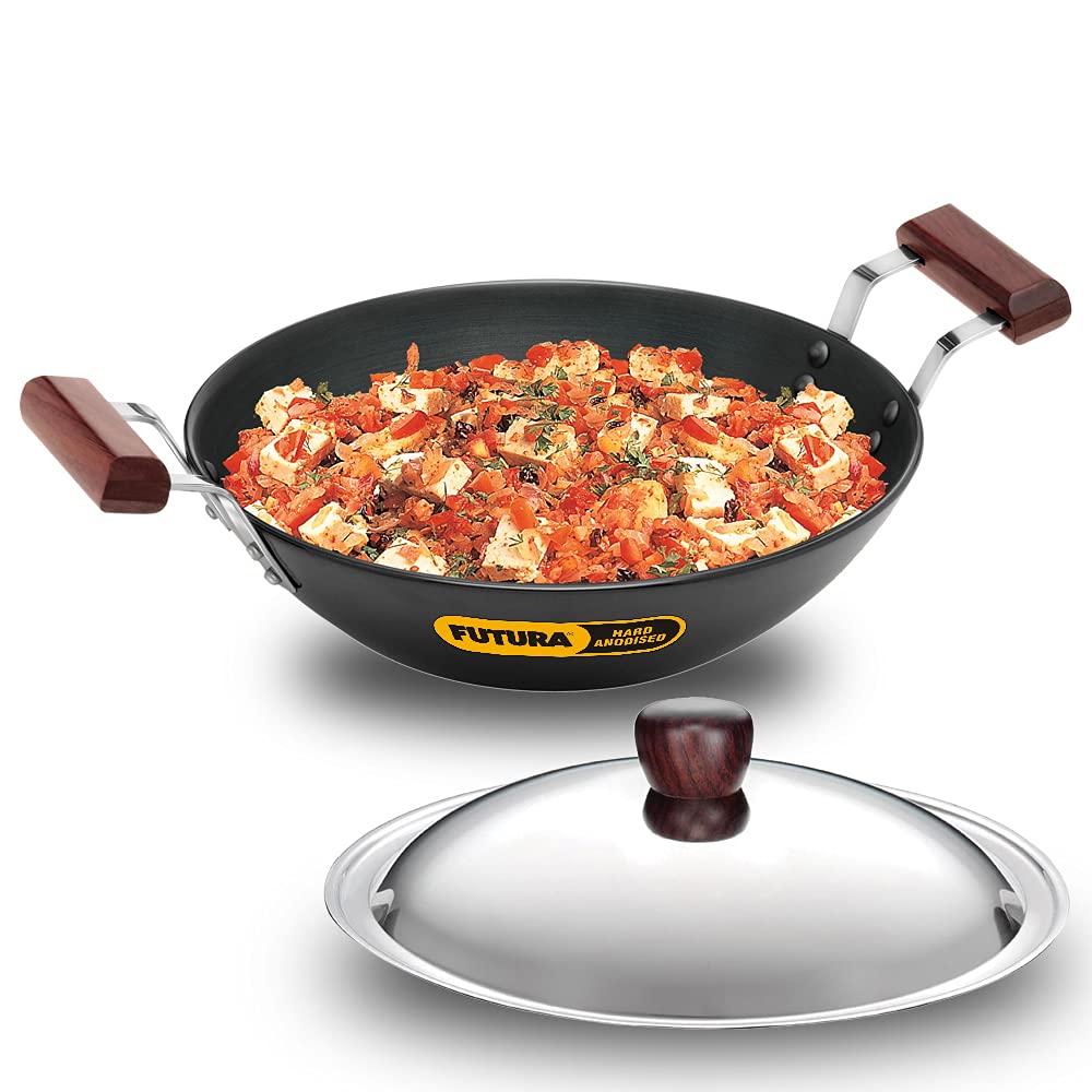 Futura Hard Anodised Induction Compatible Deep Fry Pan 25L With Lid
