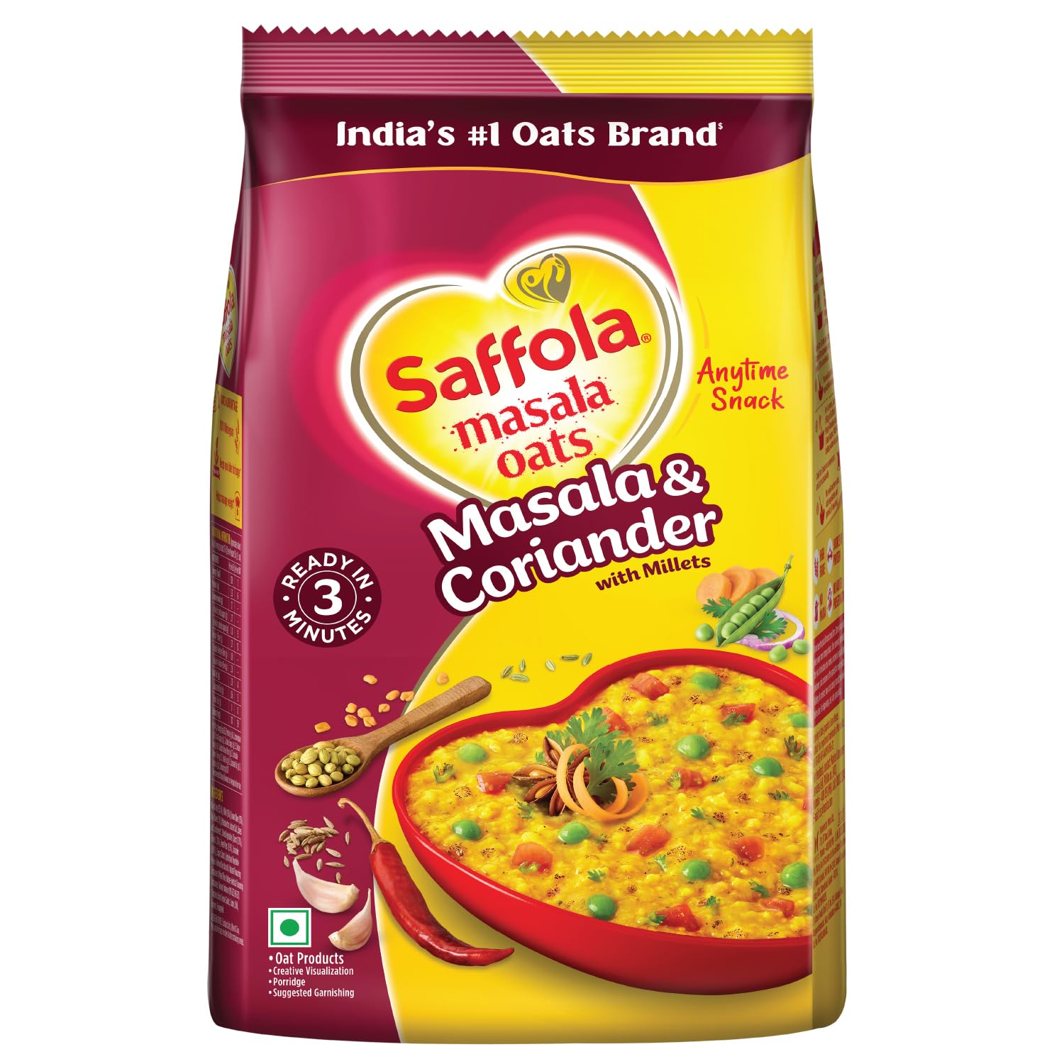 Saffola Masala Oats 500 Gram Masala Corrinder With Millets